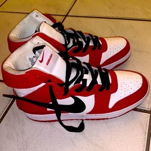 Nike Dunk High Red and White